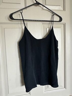 100% Silk Black EVERLANE Cami Top Size 2
